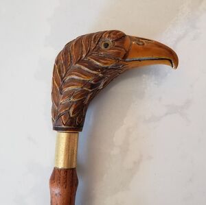 Vintage Shoehorn With Bakelite Hawk Head, Used